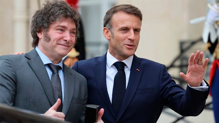 El presidente Milei recibió a su par francés, Emmanuel Macron.