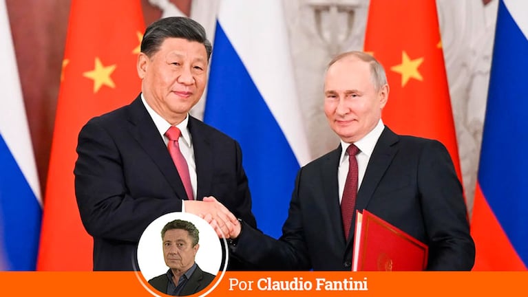 El presidente ruso, Vladimir Putin, y el líder chino, Xi Jinping, reunidos en el Kremlin en Moscú.