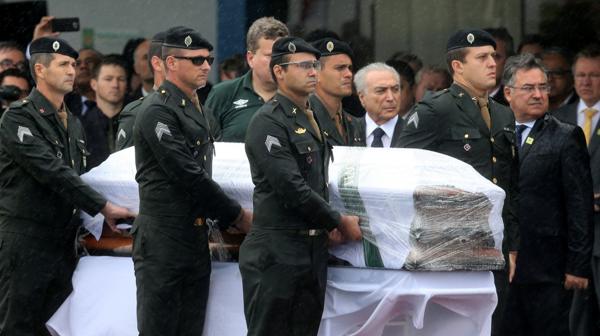 El presidente Temer participó del funeral. Foto: Reuters.