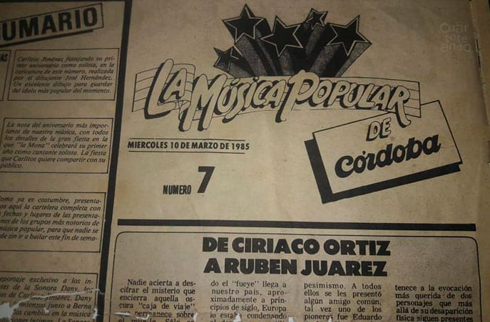 El primer aniversario solista de La Mona en la revista "La música popular".