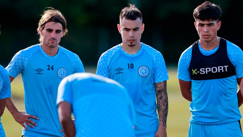 El primer entrenamiento de Zelarayán en la pretemporada con Belgrano.