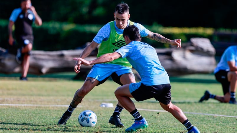 El primer entrenamiento de Zelarayán en la pretemporada con Belgrano.