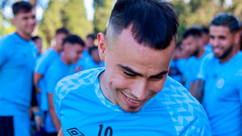 El primer entrenamiento de Zelarayán en la pretemporada con Belgrano.