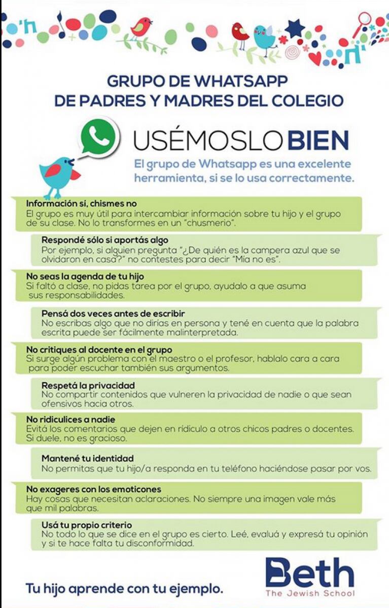 El primer manual del WhatsApp escolar