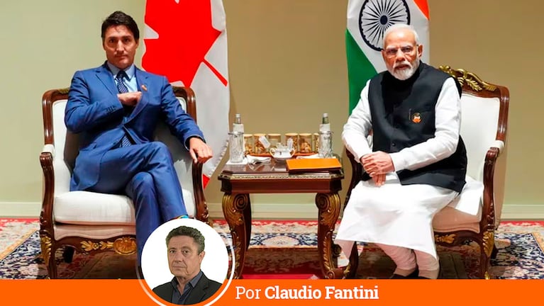 El primer ministro canadiense, Justin Trudeau, y el primer ministro indio, Narendra Modi.