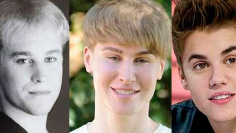 El proceso de transformación de Sheldon para ser igual a Bieber.