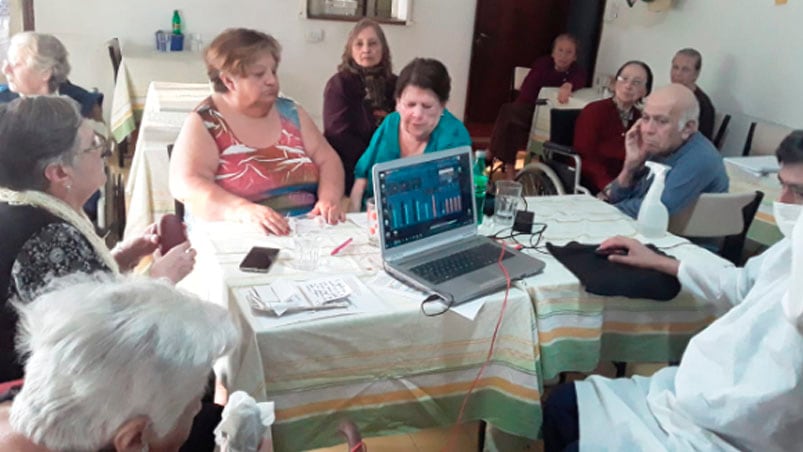 El proyecto llenó de ganas y alegría a los residentes del geriátrico de Carlos Paz.