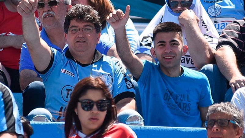 El público celeste colmó el Gigante en el partido ante Independiente. Foto: Lucio Casalla / ElDoce.tv