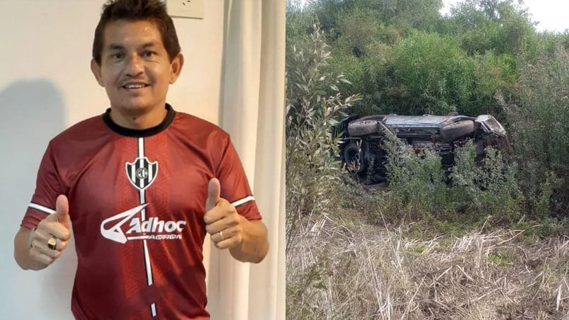 El Pulga Rodríguez se accidentó en una ruta de Tucumán.