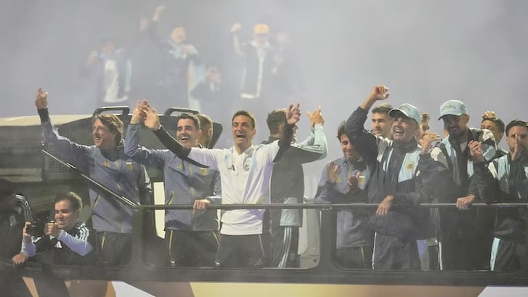 El recibimiento de la Selección Argentina (Gentileza infobae)