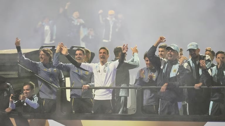El recibimiento de la Selección Argentina (Gentileza infobae)