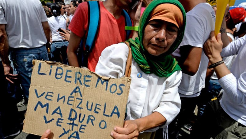 El reclamo fue en pedido de liberación por los presos políticos. (Foto: AFP)