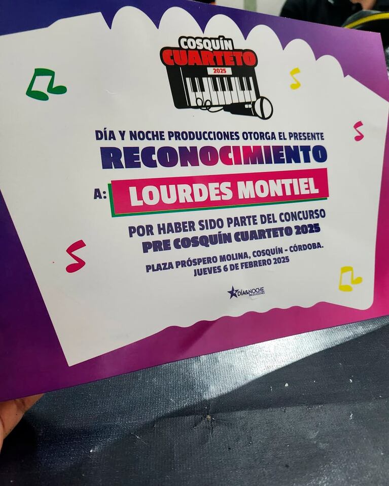 El reconocimiento de Lourdes Montiel en el Pre Cosquín.