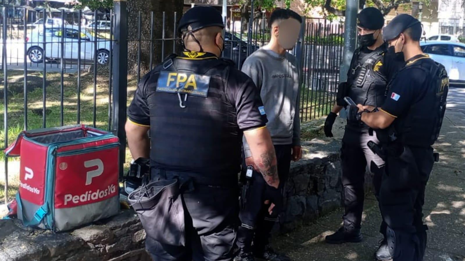 El repartidor fue aprehendido en la zona de la Cañada.