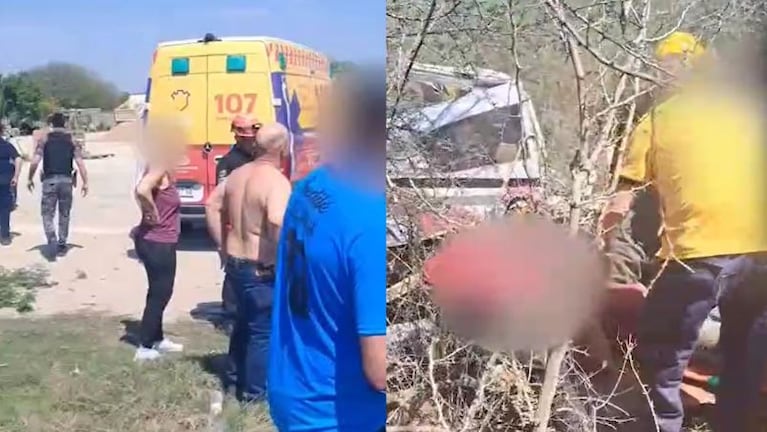 El rescate de los pasajeros de la avioneta que cayó cerca de la avenida Ciudad de Valparaíso.