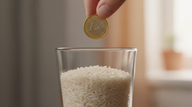 El ritual del arroz y la moneda promete atraer abundancia en el Año Nuevo.