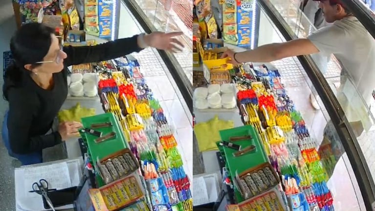 El robo quedó filmado por una cámara de seguridad del kiosco.