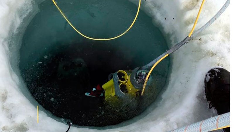 El robot estaba investigando el cambio climático pero encontró un paisaje marino maravilloso.