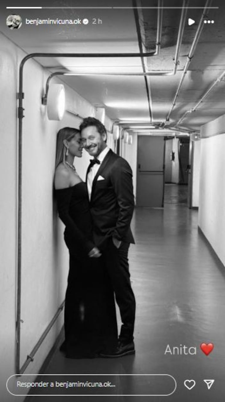 El romántico posteo de Benjamín Vicuña junto a su novia, Ana Espasandin (Foto: Captura Instagram /benjaminvicuna.ok)