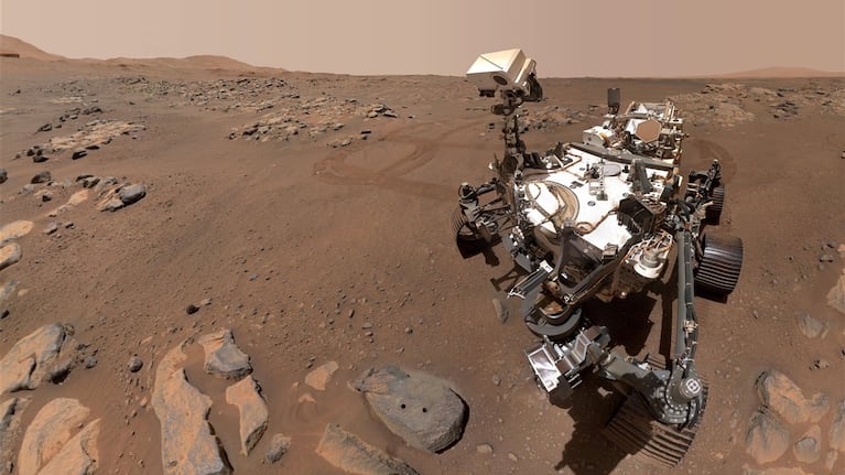El rover Perseverance fue lanzado en julio de 2020 y aterrizó en Marte en febrero de 2021. Foto: National Geographic