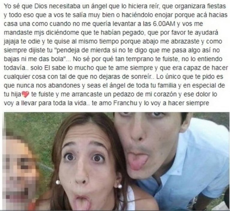 El rugbier que murió atropellado iba a ser papá con otra joven