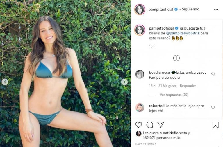 El rumor del embarazo de Pampita parece confirmarse cada vez que publica fotos