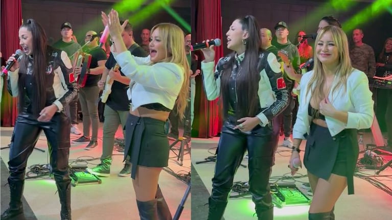 El sábado, Vane Velázquez y Karina cantaron juntas en Sala del Rey.