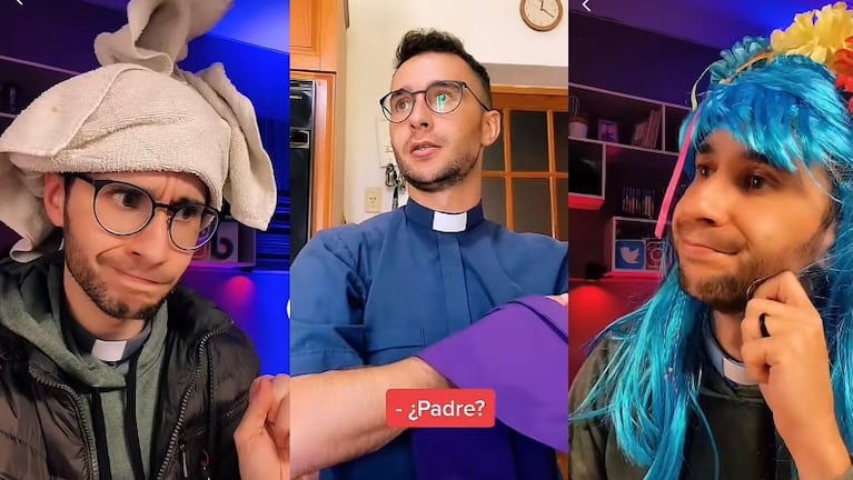 El sacerdota Jorge Reinaudo es viral por compartir su fe con divertidos videos