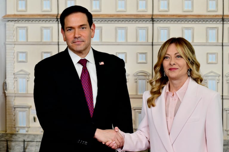El secretario de Estado estadounidense Marco Rubio se reúne con  Giorgia Meloni  (Stefano Rellandini/Pool Photo vía AP)