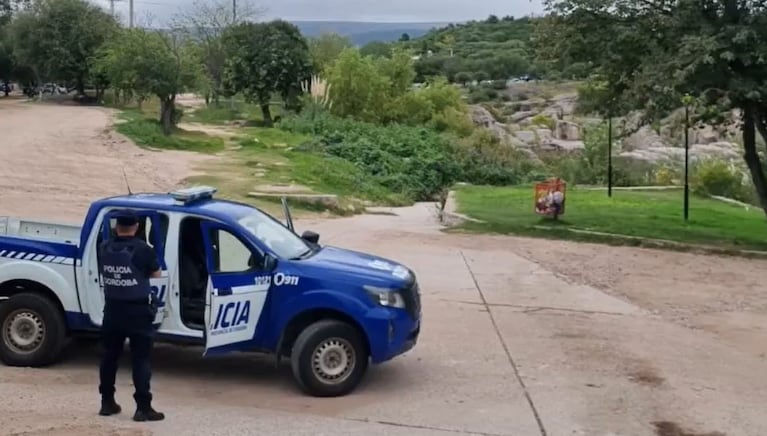 El sector donde apareció el cadáver del chico de 26 años en Mina Clavero.