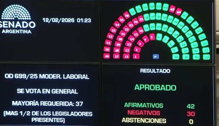 El Senado aprobó la Reforma Laboral en general
