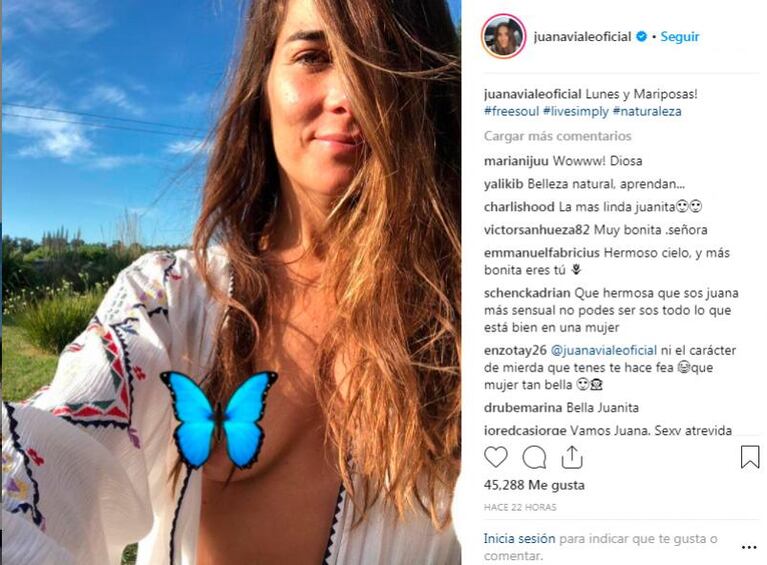 El sensual topless de Juana Viale