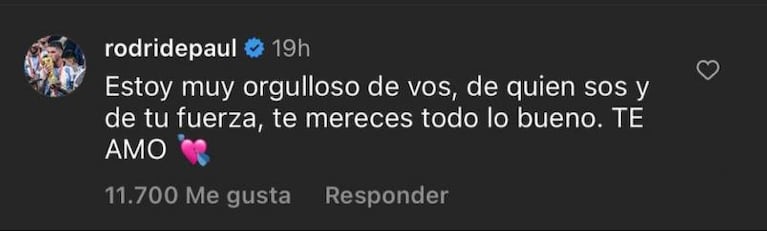 El sentido mensaje de De Paul a Tini Stoessel en medio de su delicado momento