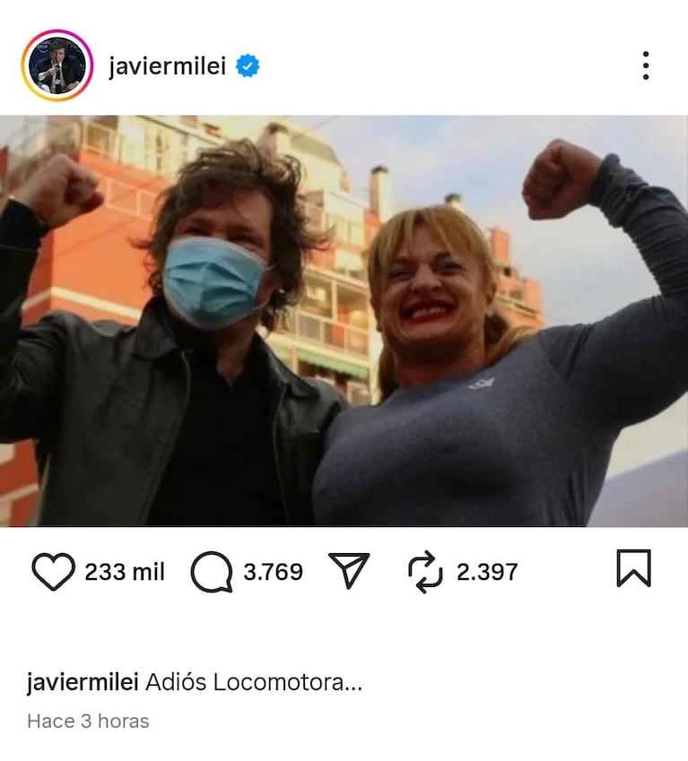 El sentido posteo del Presidente con dedicatoria a la boxeadora.