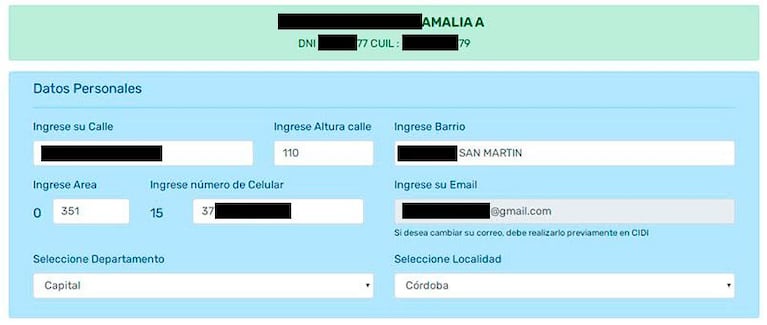 El sitio para la vacunación del Gobierno de Córdoba expuso datos personales