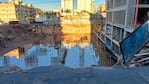 El socavón se produjo durante la lluvia de Año Nuevo. Foto: Juan Pablo Lavisse / El Doce.