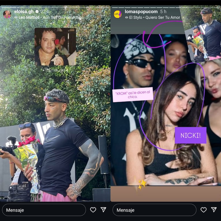 El supuesto novio de Nicki Nicole. (Fotos: Instagram @eloisa.gh / @lomaspopucom)