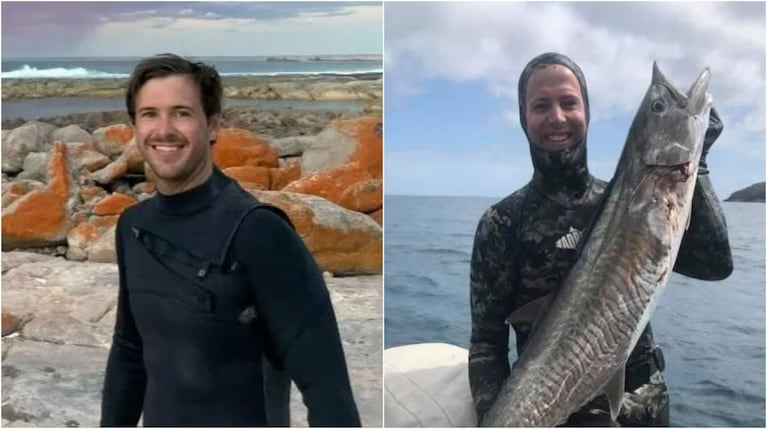 El Surfista Lance Appleby (izquierda) y el pescador aficionado Luke Walford (derecha). Foto: The Sun) 