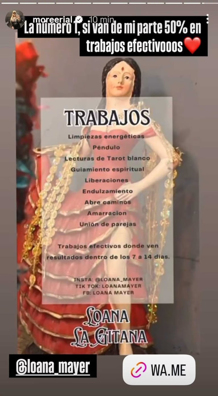El tarot que promocionó More Rial.