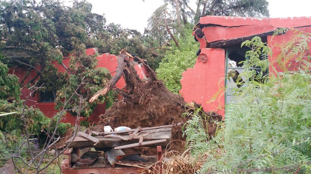 El temporal provocó destrozos en La Cumbre. Fotos: Karina Vallori.