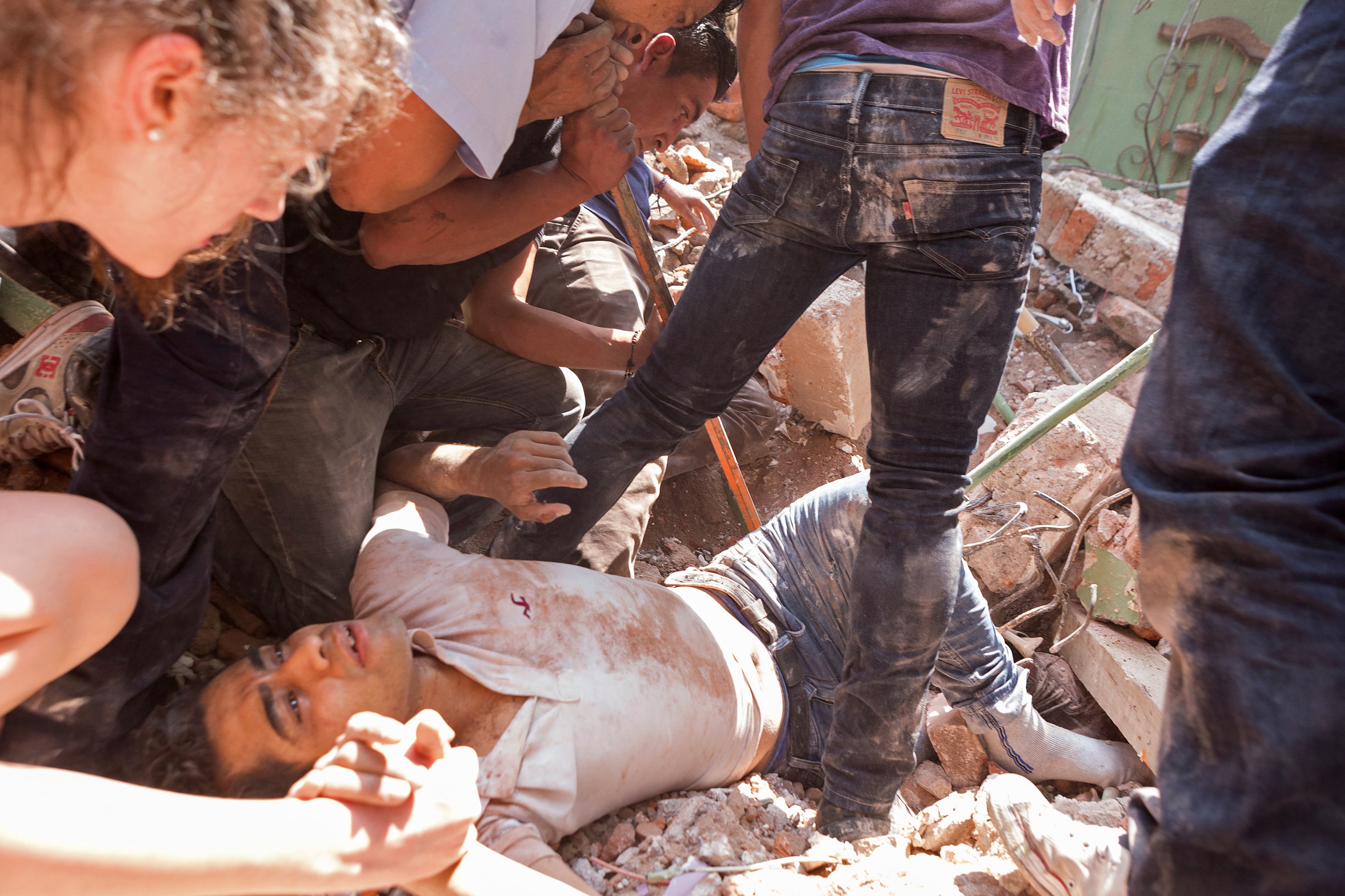 El terremoto dejó cientos de muertos y heridos en México. Foto: AP.