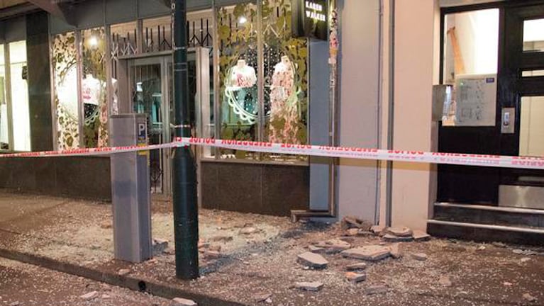 El terremoto provocó daños en edificios de la ciudad de Wellington. Foto: AFP