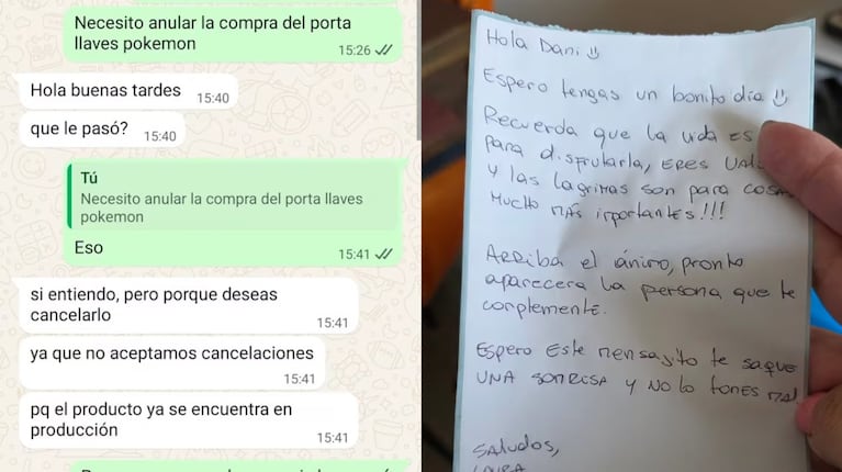 El tierno gesto de un vendedor.