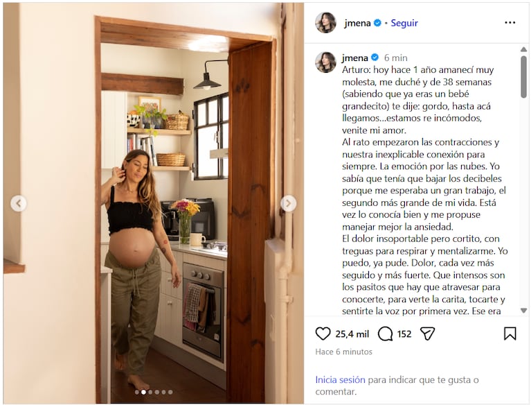 El tierno mensaje de Jimena Barón a su bebé Arturo a un día de cumplir su primer añito