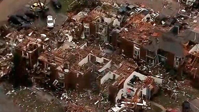 El tornado en Texas dejó casas completamente destrozadas, sobre todo en la zona de Dallas. Foto: Euronews