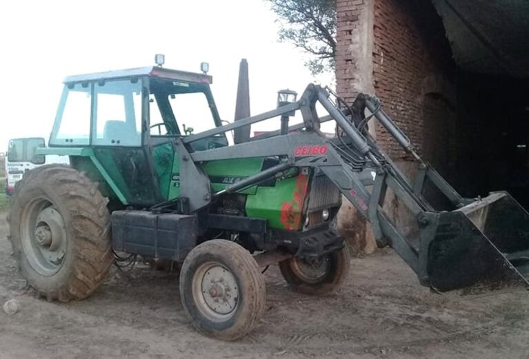 El tractor que aplastó a la víctima.