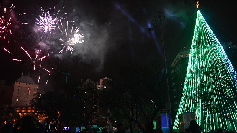 El tradicional símbolo navideño se encendió por octavo año consecutivo. Foto: Lucio Casalla / ElDoce.tv