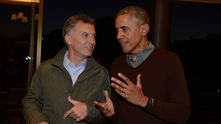 El último encuentro. Macri y Obama, juntos en Bariloche. Foto: Presidencia.