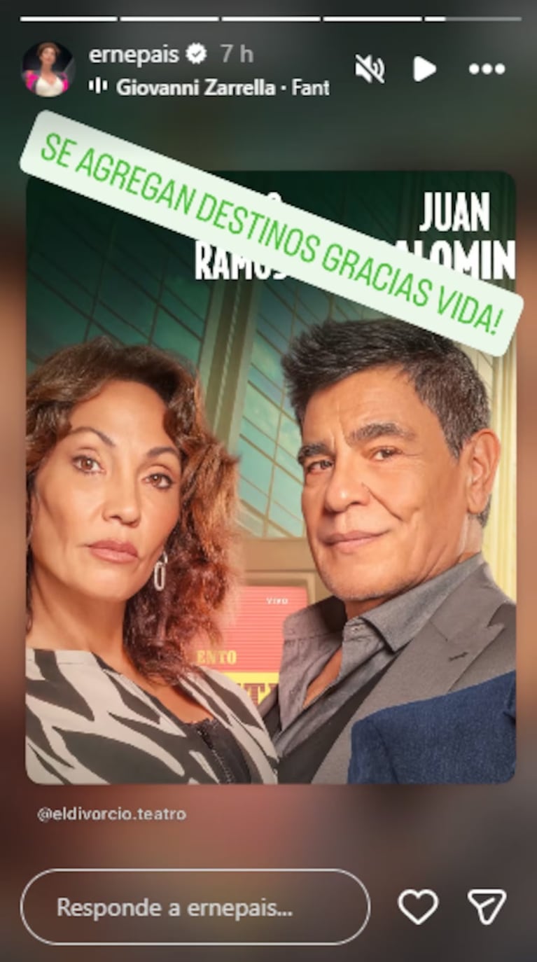 El último posteo de Ernestina Pais