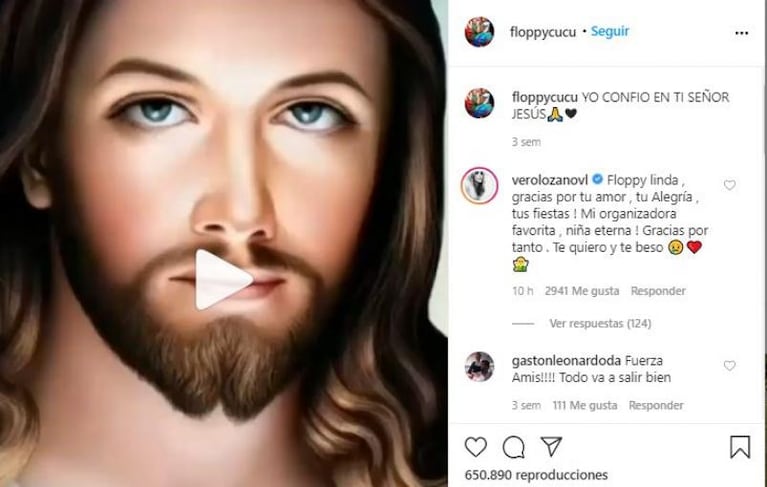 El último posteo de "La Floppy" en Instagram: "Yo confío en tí Señor Jesús"